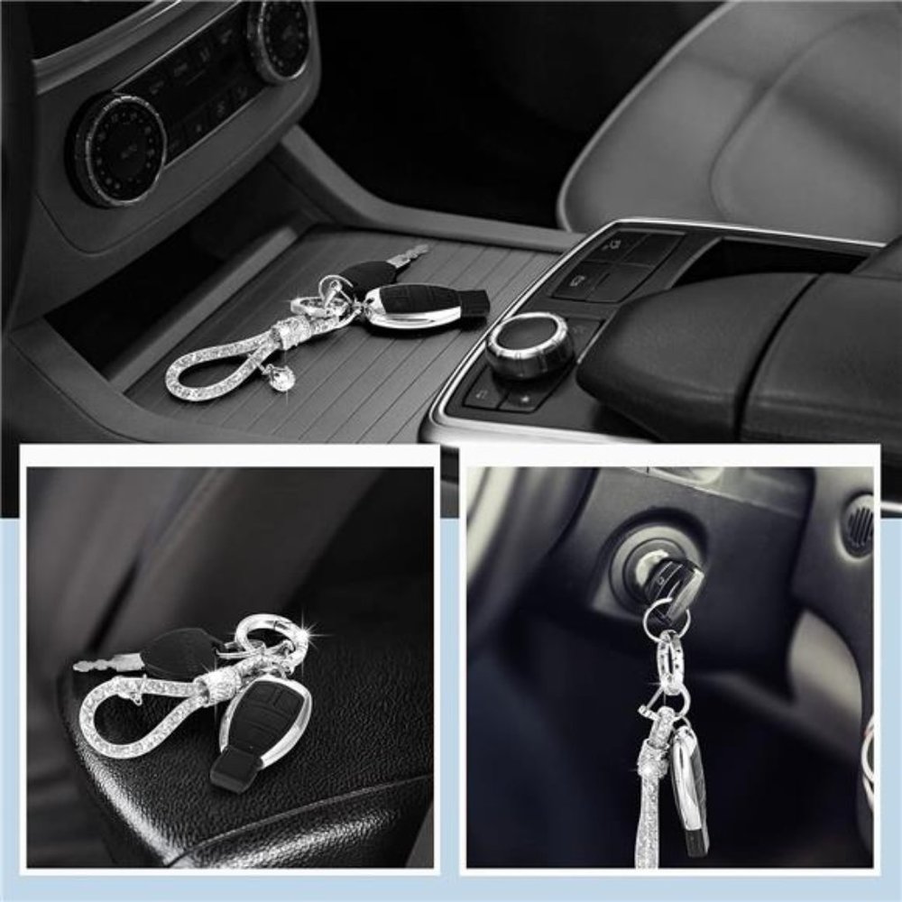 Glamou rGlow Rhinestone Car Key Charm - Picture 2 of 5